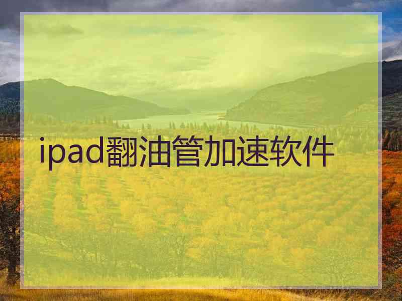 ipad翻油管加速软件