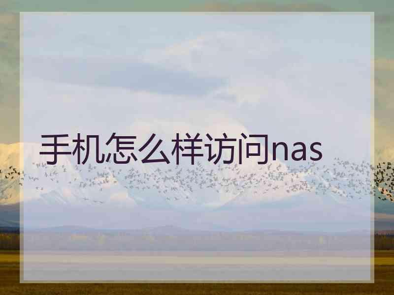 手机怎么样访问nas