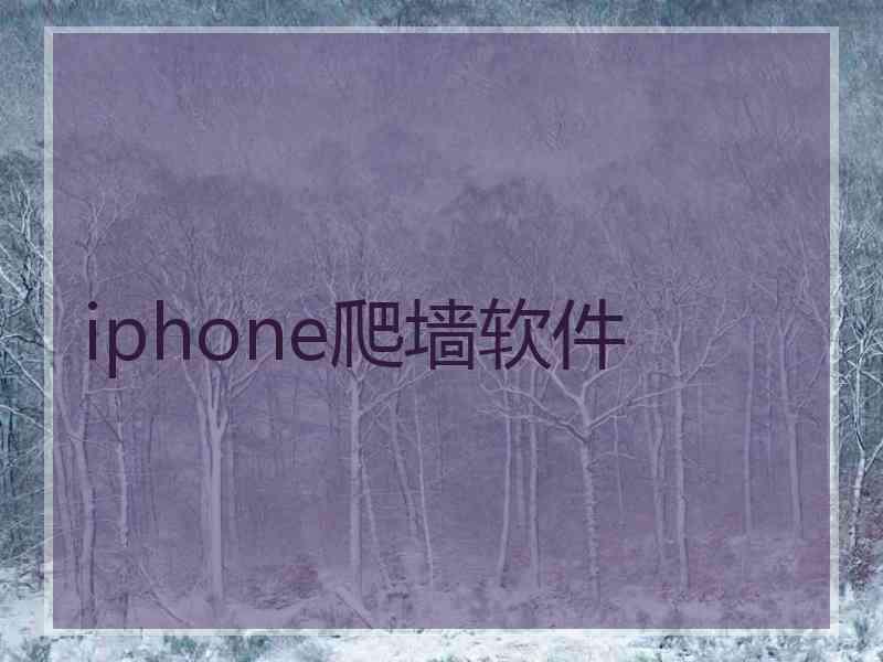 iphone爬墙软件