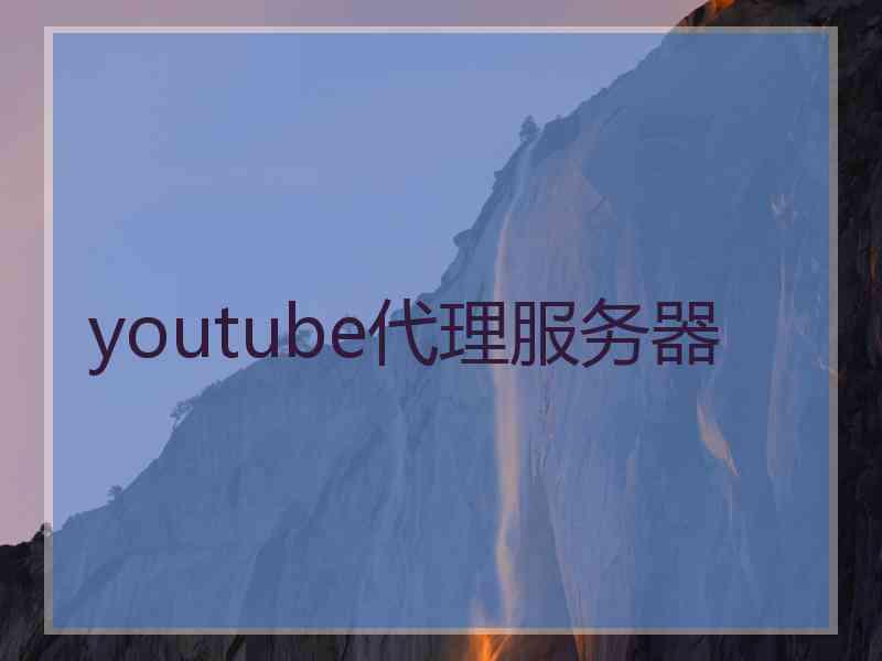 youtube代理服务器