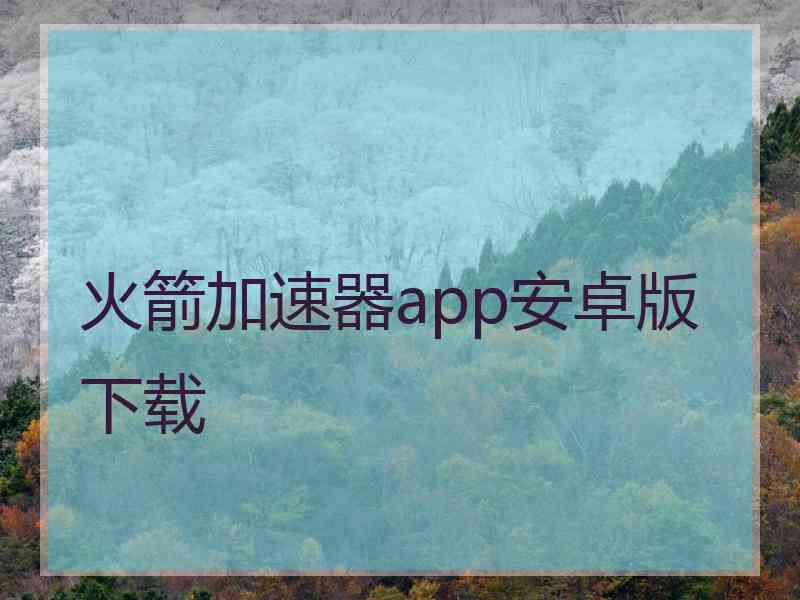 火箭加速器app安卓版下载