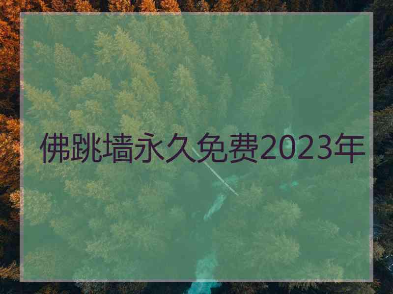 佛跳墙永久免费2023年