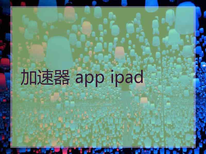 加速器 app ipad