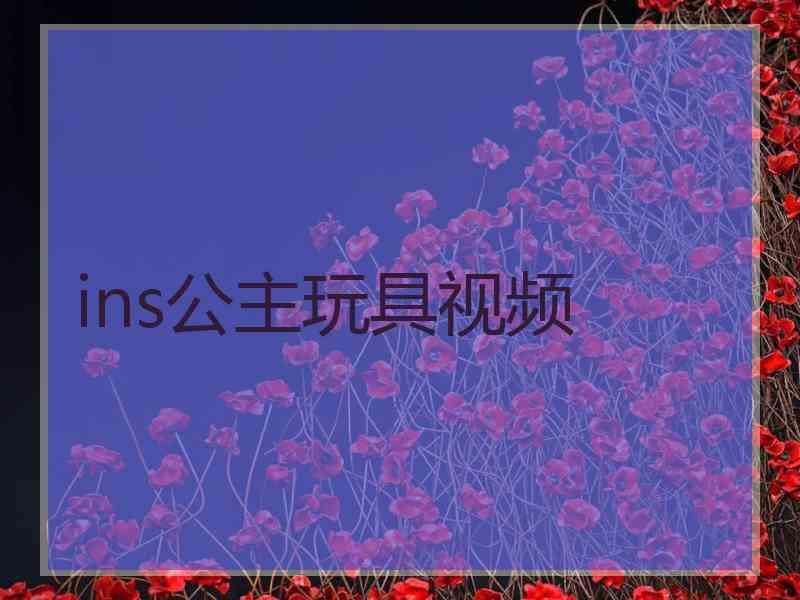 ins公主玩具视频