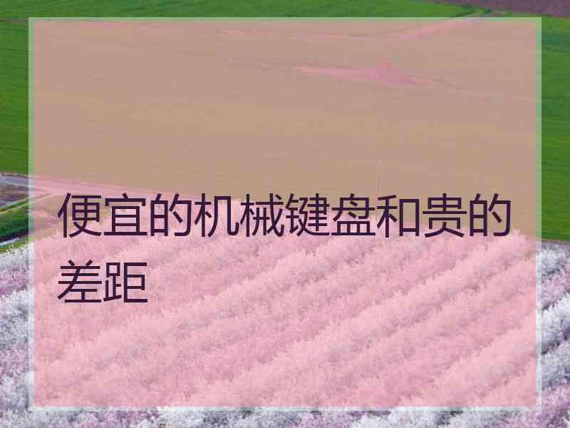 便宜的机械键盘和贵的差距