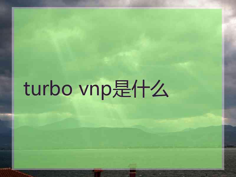 turbo vnp是什么