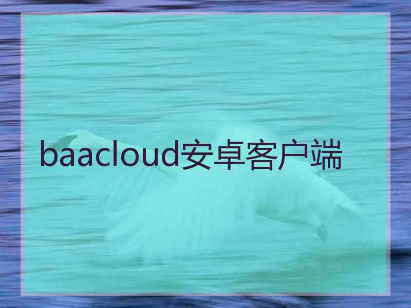 baacloud安卓客户端