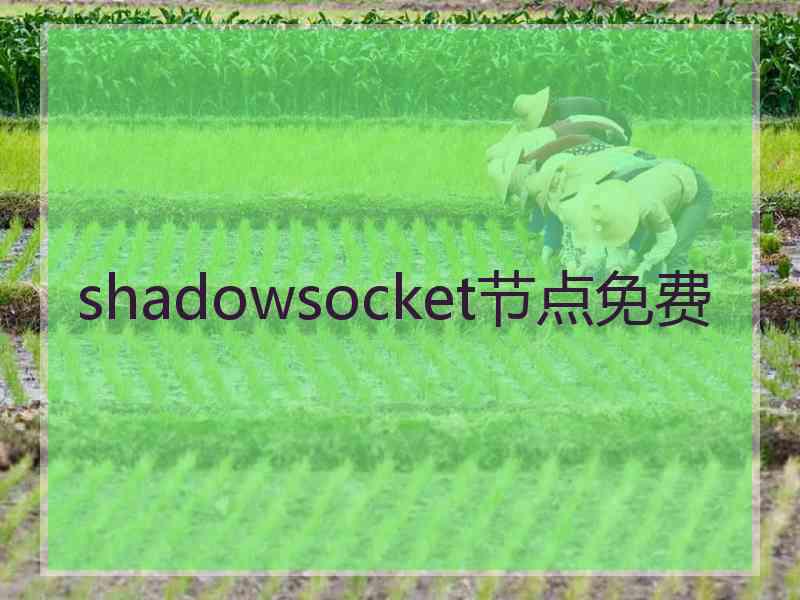 shadowsocket节点免费