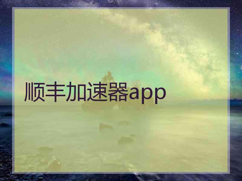 顺丰加速器app