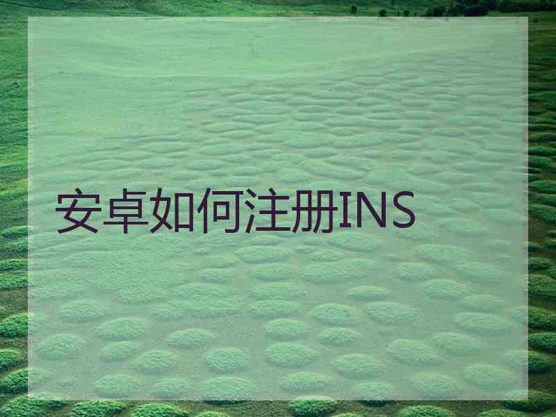 安卓如何注册INS