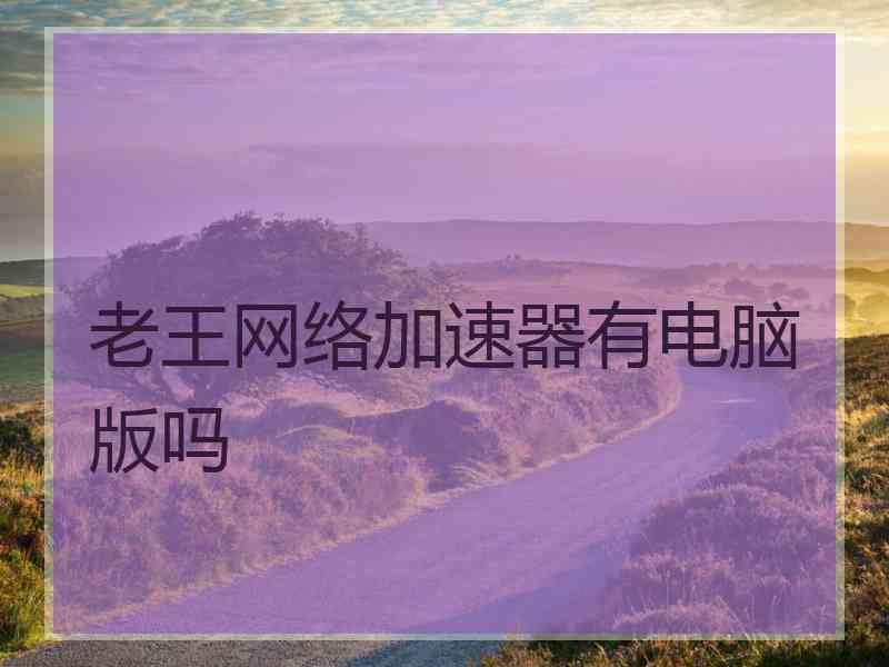 老王网络加速器有电脑版吗