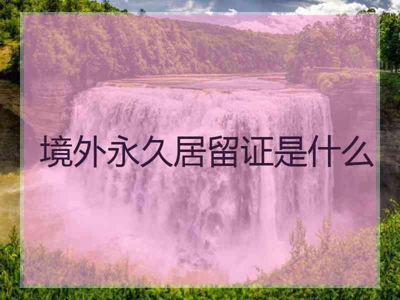 境外永久居留证是什么