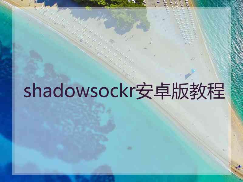 shadowsockr安卓版教程