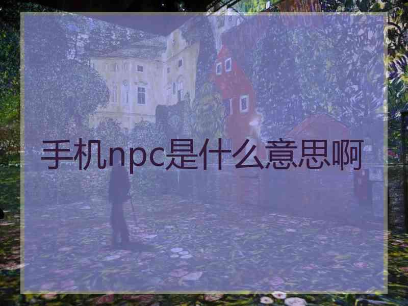 手机npc是什么意思啊