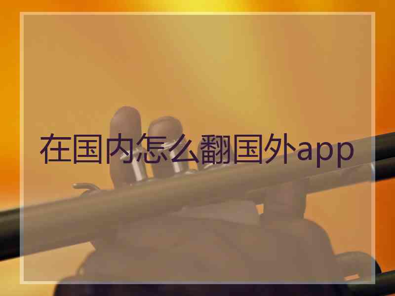 在国内怎么翻国外app