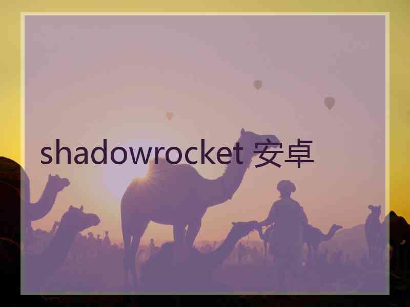 shadowrocket 安卓