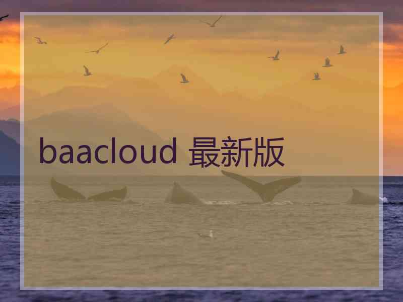 baacloud 最新版