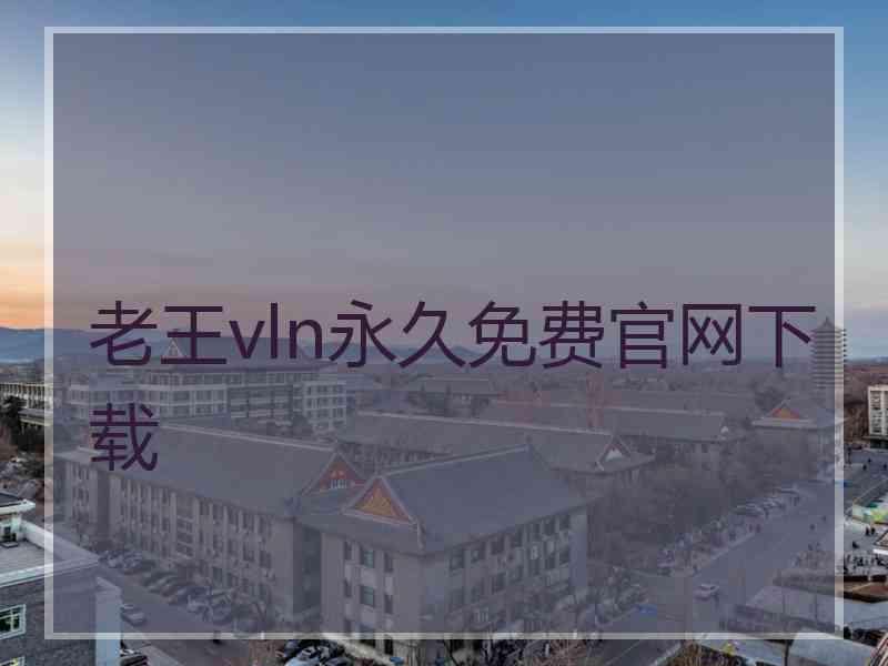 老王vln永久免费官网下载