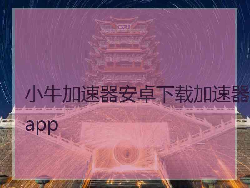 小牛加速器安卓下载加速器app