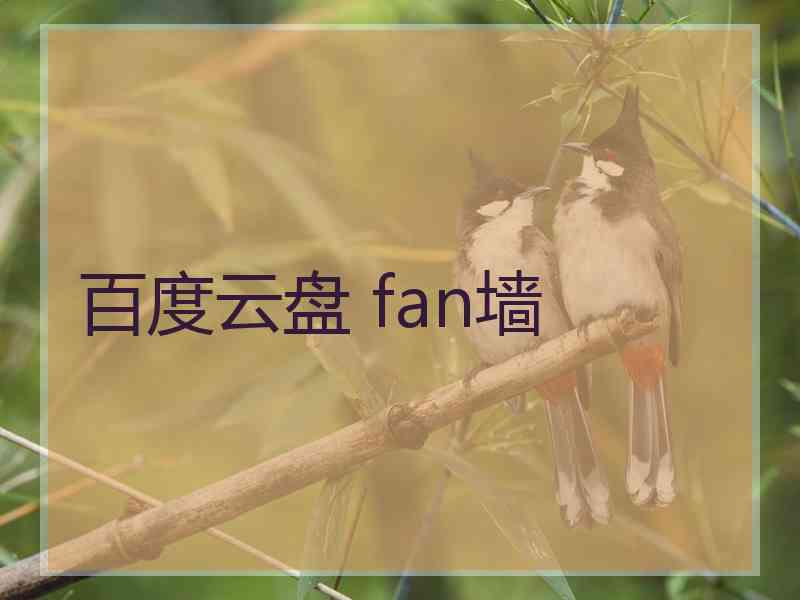 百度云盘 fan墙