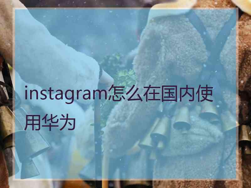 instagram怎么在国内使用华为