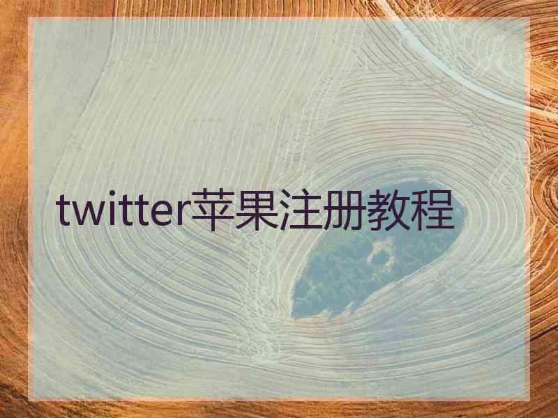 twitter苹果注册教程