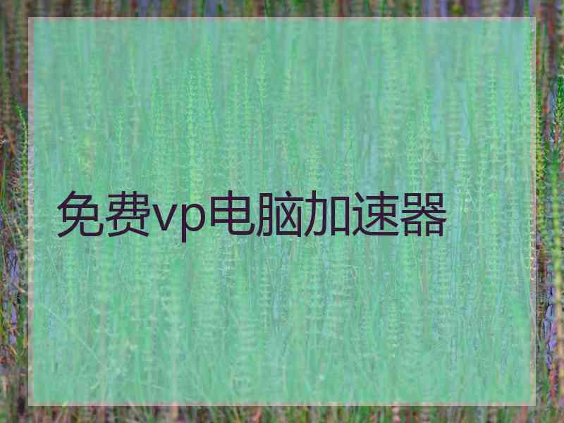 免费vp电脑加速器