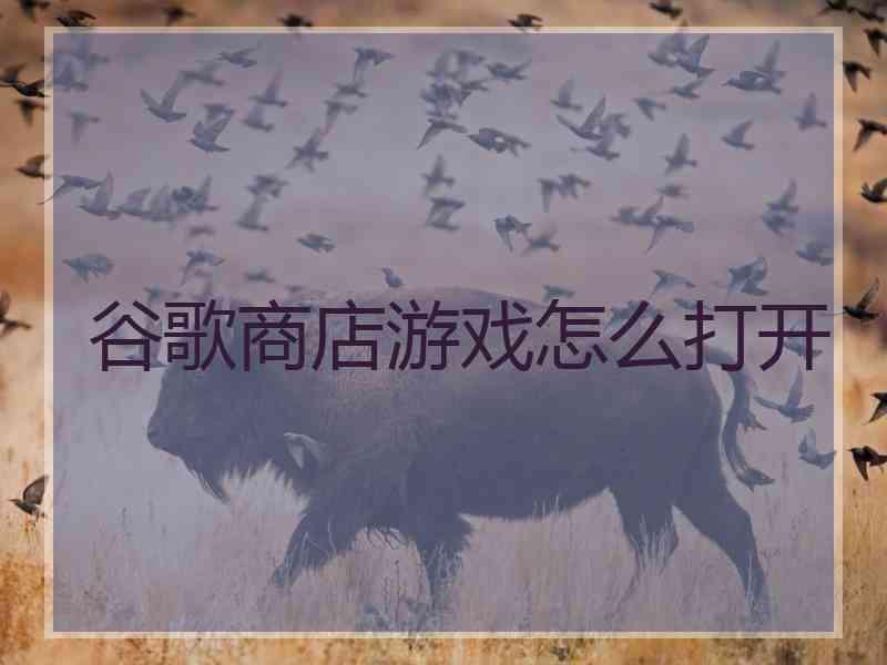谷歌商店游戏怎么打开