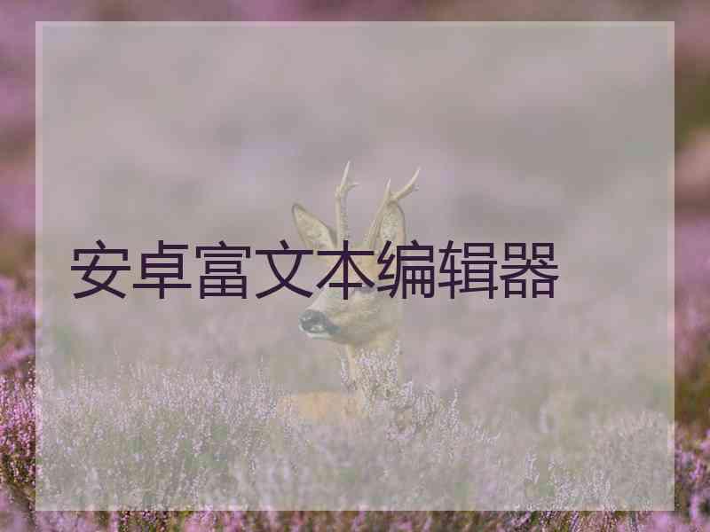 安卓富文本编辑器