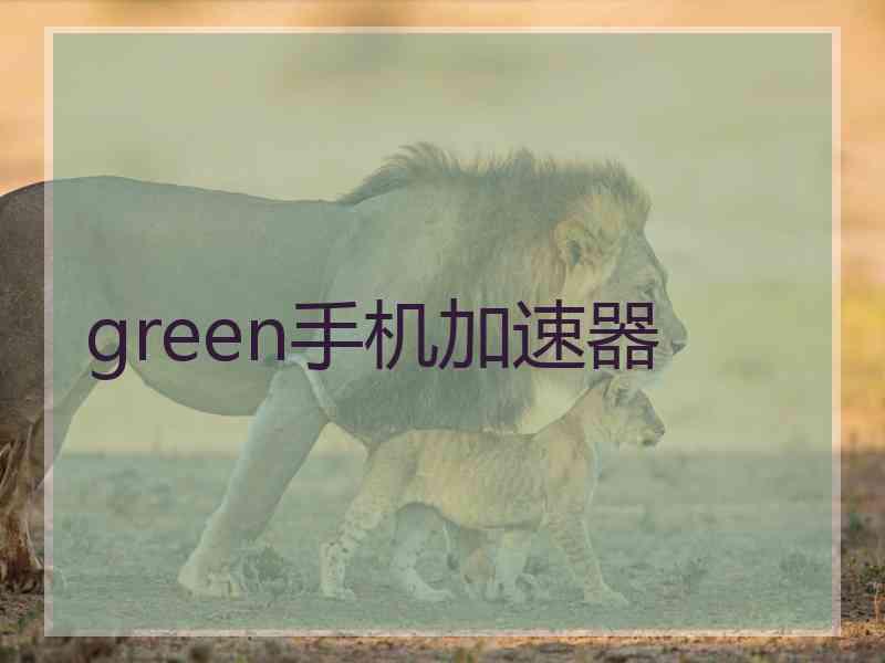 green手机加速器