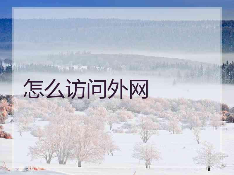 怎么访问外网