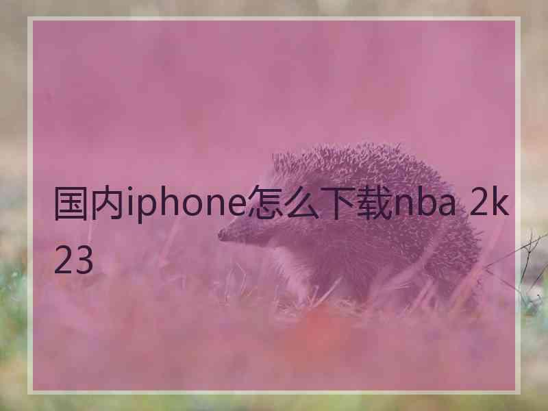 国内iphone怎么下载nba 2k23