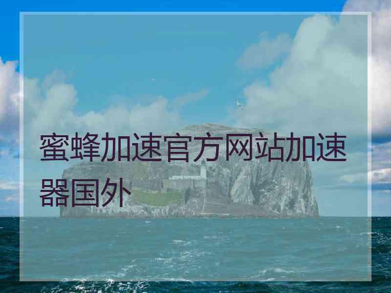 蜜蜂加速官方网站加速器国外