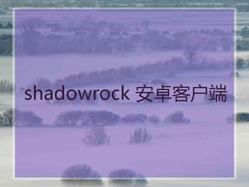 shadowrock 安卓客户端