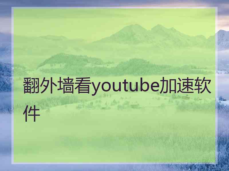 翻外墙看youtube加速软件