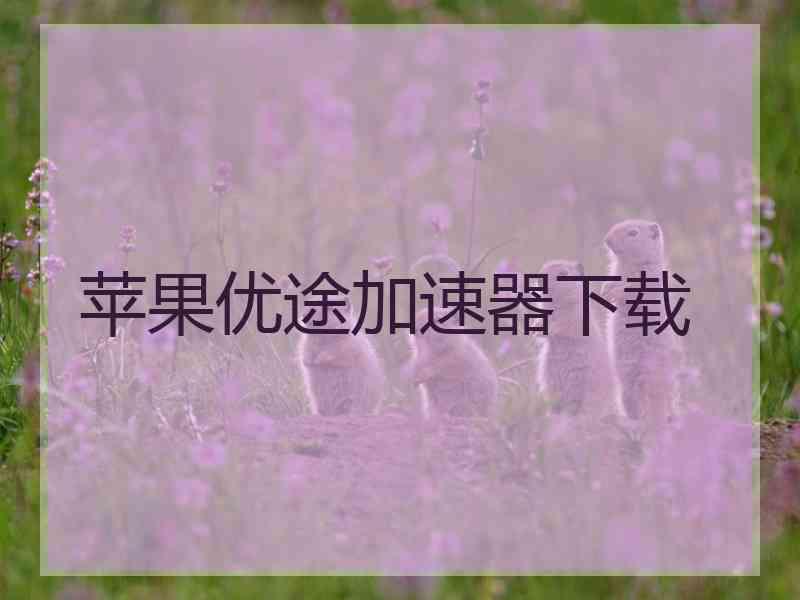 苹果优途加速器下载