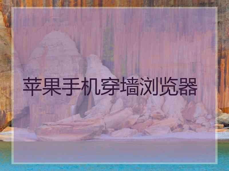 苹果手机穿墙浏览器