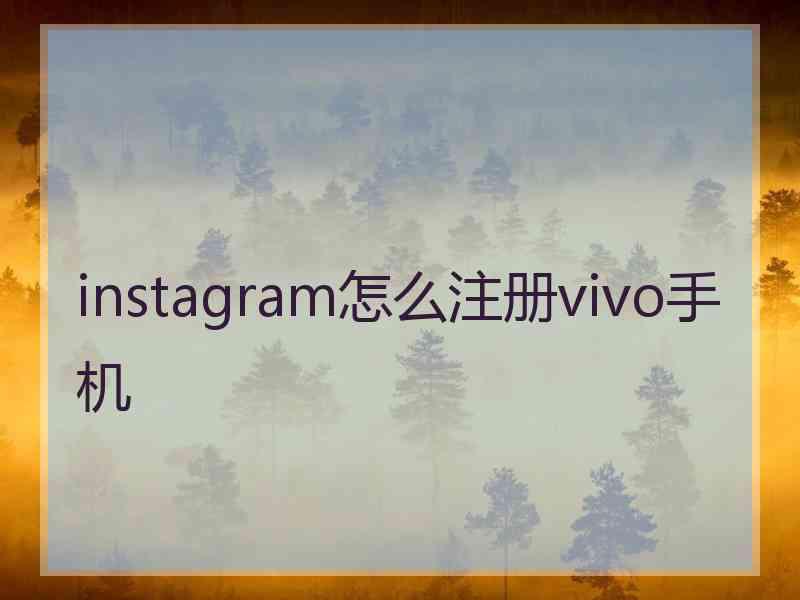 instagram怎么注册vivo手机