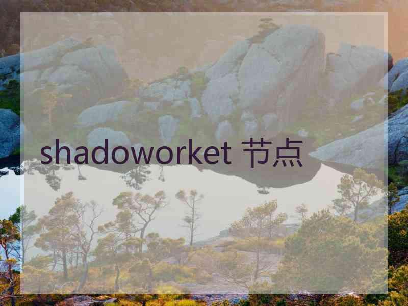 shadoworket 节点