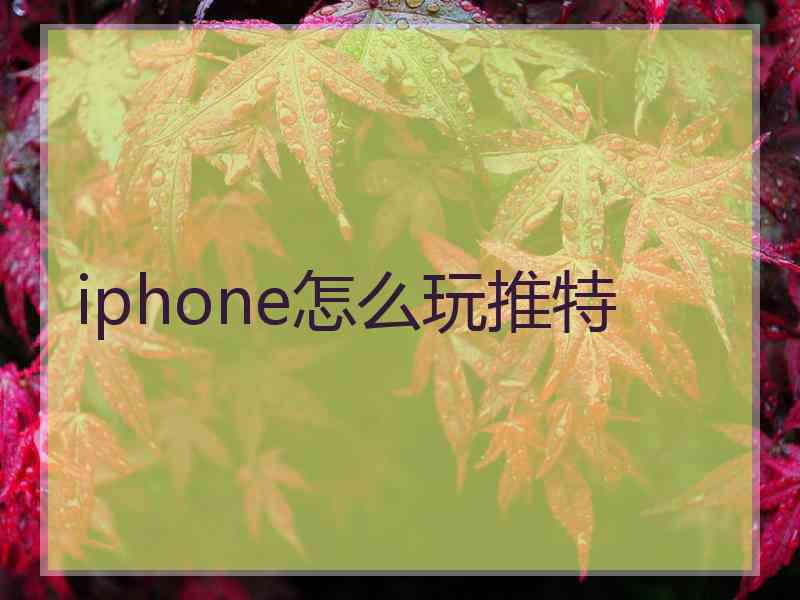 iphone怎么玩推特