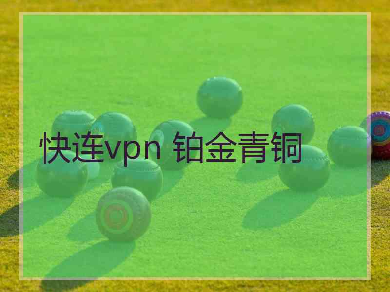 快连vpn 铂金青铜