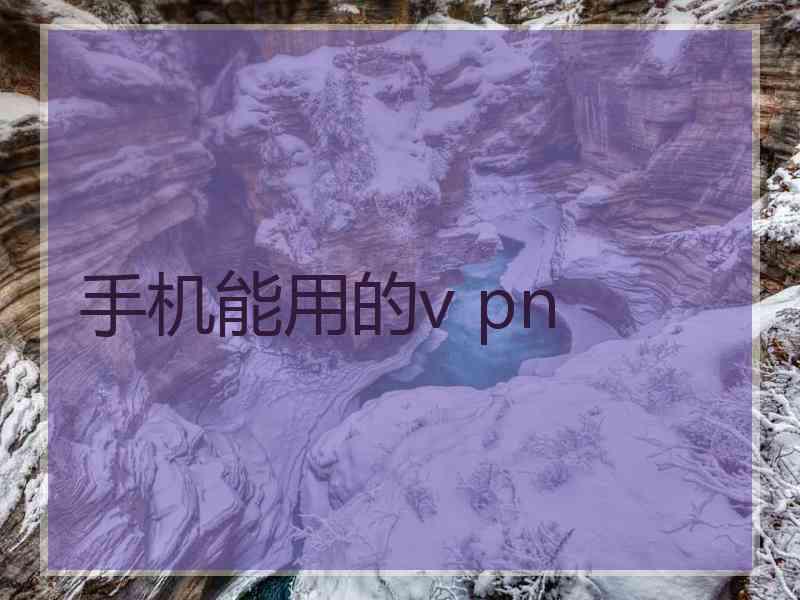 手机能用的v pn