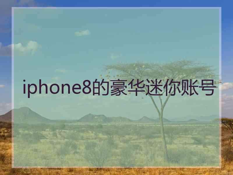 iphone8的豪华迷你账号