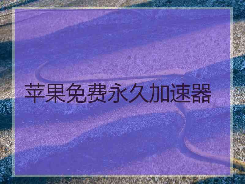 苹果免费永久加速器