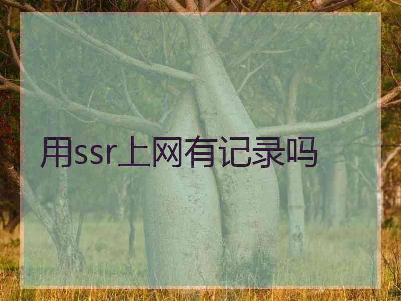 用ssr上网有记录吗