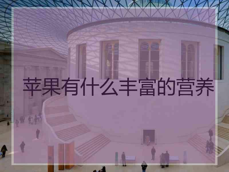 苹果有什么丰富的营养