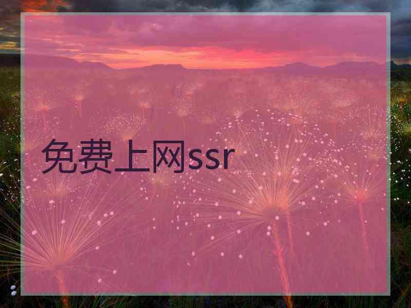 免费上网ssr