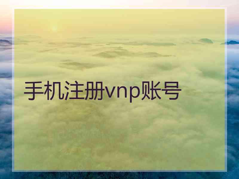 手机注册vnp账号