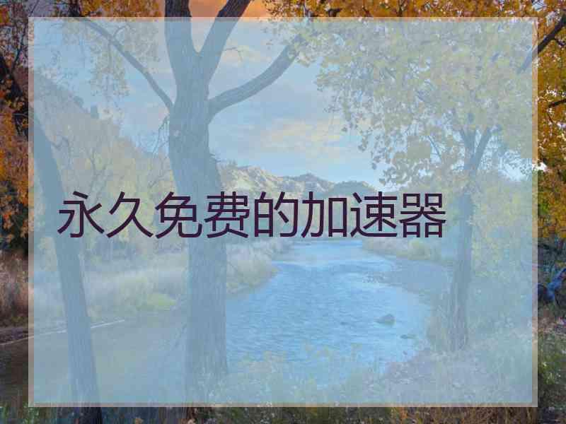 永久免费的加速器