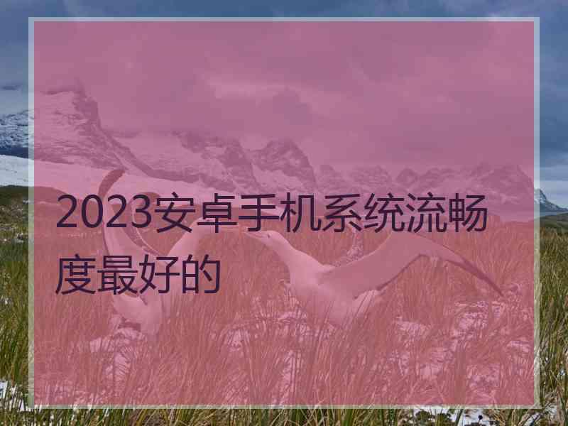 2023安卓手机系统流畅度最好的